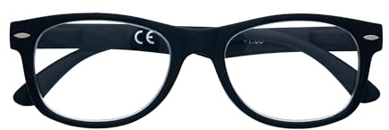 Zippo Gafas de lectura de toque suave, hechos con marco de líneas suaves, ideal para hombres y mujeres, diopter +1.50, color negro