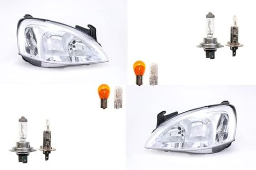 Johns, Scheinwerfer Halogen passend für Opel Corsa C 07/03-12/09 Leuchtmittel Set Li Re