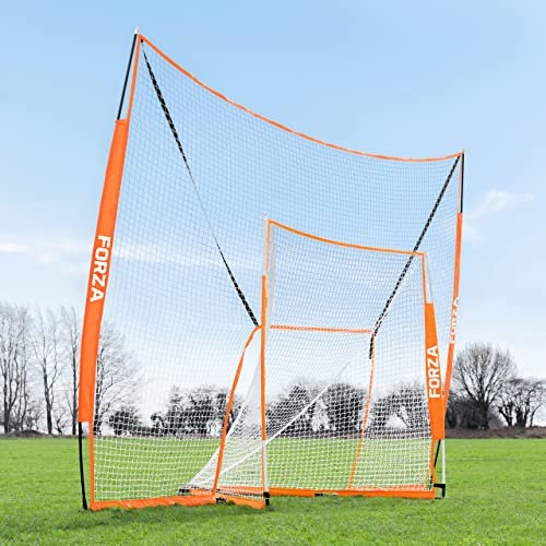 FORZA Lacrosse Pop-Up Ballstopnetz | Fänger-Netz für Lacrosse Training (Ballstoppnetz + Proflex Lacrosse Tor)