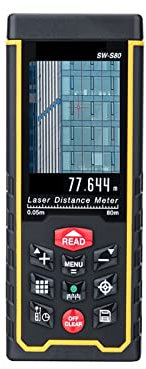 Samnuerly Equipo topográfico S80 Medidor de Distancia láser Digital Cámara Recarga USB Pantalla Colorida portátil Telémetro Telémetro GPS de Mano