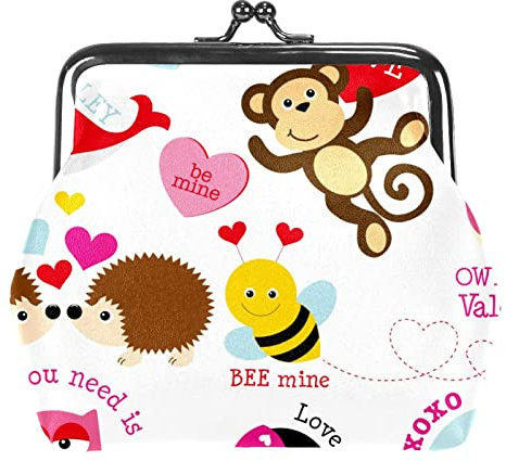 Schöne Tiere Münzbörsen Mini Geldbörsen Vintage Beutel Taschen für Geschenk, Mehrfarbig 02, Einheitsgröße, Taschen-Organizer
