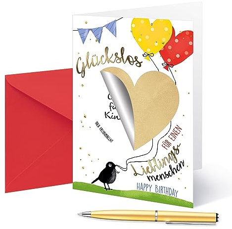 Cactus Rubbelkarte Geburtstag Gutschein Herz, 1 Stück