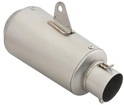 Motorrad-Endschalldämpfer 51 MM Universal Motorrad Für Leo Vince LV-10 Auspuffrohr DB Killer Schalldämpfer Flucht Für KAWASAKI Für Z700 Z900 RS Ninja400 Z400 Auspuffrohr (Color : Silver)