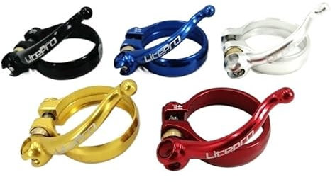 Sattelklemme Reggisella Morsetti 41 Millimetri 40 Millimetri In Lega Di Alluminio Tubo Sella Morsetto Schnellspanner SattelstüTze (Color : 40mm Black 1pcs)