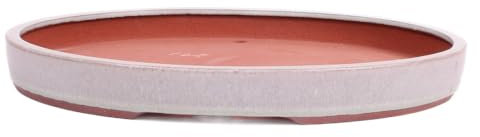 generisch Tokoname Bonsaischale von Youzan - 36.5 x 29 x 4 cm - oval - grau - 58152