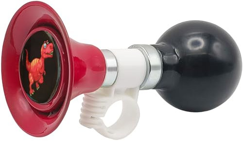 YeloYolker Kinder-Fahrradhupe, niedliches Fahrrad-Lenkerlufthorn für Jungen, Kleinkinder, universelles Fahrradzubehör für Dreirad, Laufrad, Roller (T-Rex)