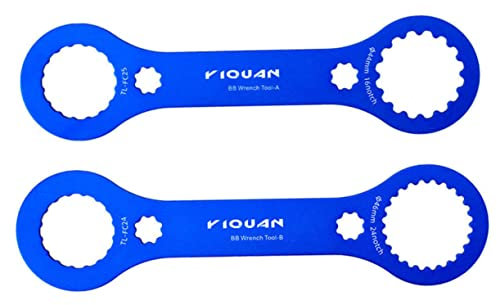 BCOATH 2pcs Bike Crankset Wrench Tool Lightweight for Crankset Installation and Removal Multi-functional Axle Disassembly Accessory Easy to Carry and Use