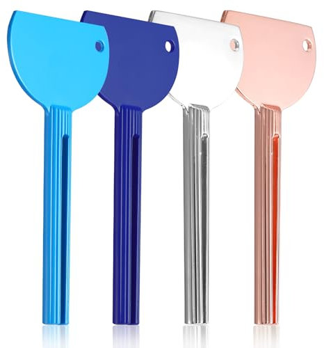 JIYIN 4 Stück Zahnpasta Tubenquetscher, Edelstahl Tubenausdrücker Metall Zahnpasta Squeezer Zahnpasta Quetscher Zahnpasta Tubenpresse für Reinigungsmilch Schuhcreme Haarfärbemittel Pigmente