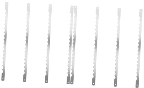 Cabilock 2 Juegos Cuchillo para Cortar Pan Tostador Pan Cuchillas Cuchilla De Afeitar Herramienta Accesorios Cuchilla De Pan De Repuesto Hoja De Pan Acero Inoxidable 420 Silver 4 Uds * 2