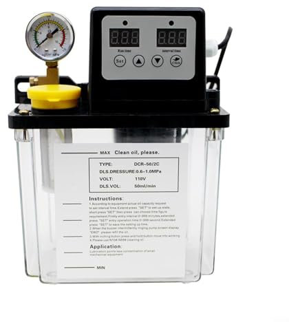 Uwithdanceme Bomba de aceite lubricante automática Pantalla electrónica Control de alta precisión Bomba lubricante automática industrial Pantalla digital Máquina perforadora CNC Fresadora Engrasador