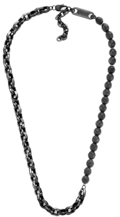 Armani Exchange Collana da uomo in acciaio inossidabile con chiusura a moschettone