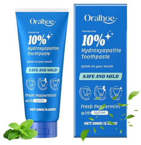 Hydroxylapatit Zahnpasta,Zahnpasta Hydroxylapatit,Fluoridfreie Hydroxyapatite Toothpaste,Stellt Den Zahnschmelz Wieder Her Und Stärkt Ihn,Linderung von Zahnempfindlichkeit,Frischer Atem