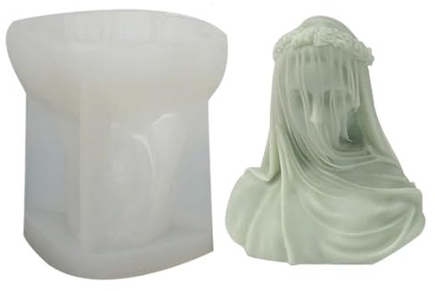 Krmoau Frauen im Gesicht geformte Kerzenform, weibliche Gesicht Silikonform - Ästhetische Körperform nicht im ästhetischen Körper | Harz Aromatherapie Crafts Casting Formen für Fondant -Tonhandwerk