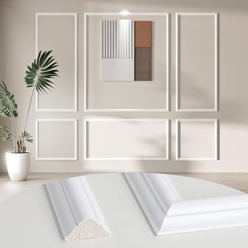 Arthome Murales Prédécoupées Comprenant Kit 6 Cadres,Panneau Mural Decoratif pour Décoration Intérieure,Panneaux Muraux Préfabriqués pour Salon Chambre Coucher,Installer L'aide Colle