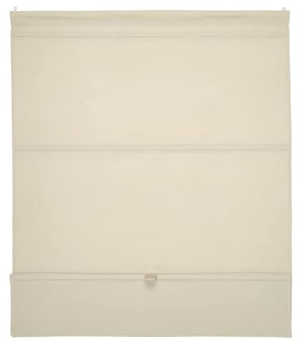 Roman Blind – Elegant & Durable Polyester Window Covering (1, Beige, 60x160 cm)