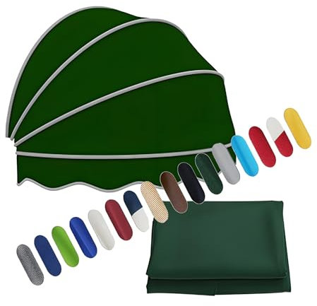 Tende Cappottina Da Sole, Tende Da Sole Per Finestra, Tettoia A Cupola Pieghevole Per Porte, Tettuccio Resistente Al Sole Poliestere, per Cortile Negozio(Green,60cm/23.62in)
