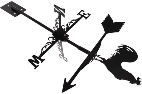 BESPORTBLE Girouette Coq en pour Jardin Décoration de Toit Indicateur de Direction Vent aux Intempéries Facile à Décoration Rétro