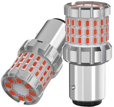 WRWRW 2 pezzi 4000lm 1157 P21/5W BAY15D LED BAW15D PR21/5W Luci di stop Canbus BAZ15D P21/4W Lampadina di coda e stop Lampada di segnalazione DRL automatica(1157 BAW15D PR21-5W)