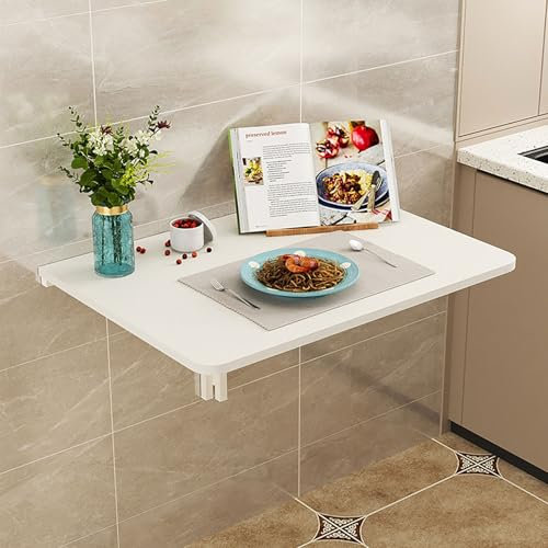 Klappbarer Wandtisch mit Klappblatt, Wandschreibtische für kleine Räume, herunterklappbarer Wandschreibtisch, Wäscheklappstation, schwebender Schreibtisch zum Platzsparen, Schreibtisch