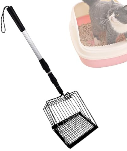 Metal Cat Litter Scoop, Litter Box Scooper | Chicken Poop Scooper med djup spade - Ergonomisk vidmunnen pooper sifter för hushållens husdjursvård utomhus