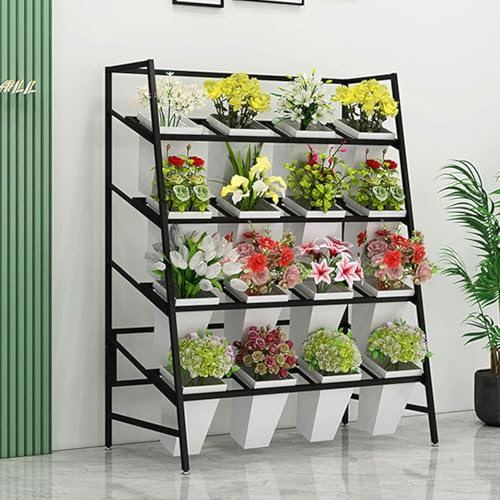 Étagère échelle en métal pour plantes, présentoir multi-niveaux pour intérieur et extérieur, jardin, balcon et décoration de cour