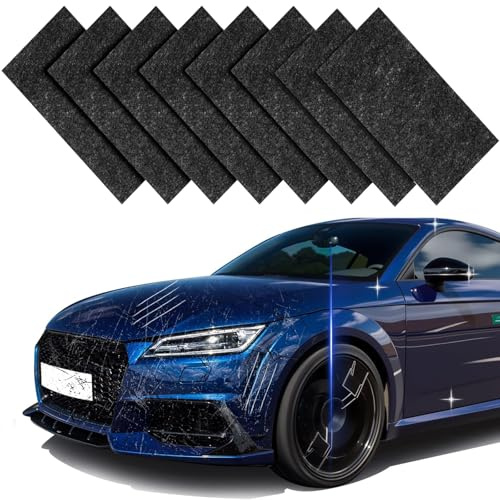 ChaneeHann 8 Stück Nano Sparkle Tuch, Nano-Kratzerentferner Tücher,Mikrofaser Poliertuch für Auto, Motorrad, Glas
