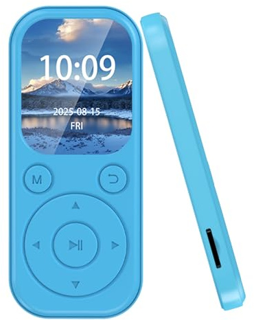 Lvcdodvd MP3 Players with Bluetooth 64GB TF Card Music Player MP3 & Digital Audio Players with Ultra-HD Screen Recorder E-Book FM Radio Support up to 256GB TF Card Blue