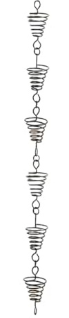 SZLIFE Catene Antipioggia per grondaie e pluviali, Catene Antipioggia Decorative per Esterni, Raccoglitore di Acqua piovana in Metallo, Catena per grondaia e