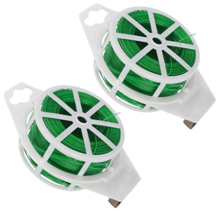 GALPADA 2rollos Bridas para Plantas Bridas para Plantas de Enredadera de Alambre para Jardín Accesorio de Jardinería para Fijar Ramás de Alambre Flexible para Jardín