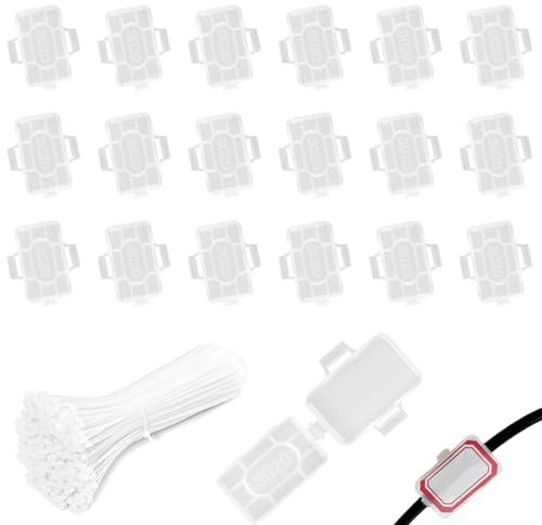 TILONKJ 40 pezzi Etichetta Cavi Elettrici, Segnacavi Elettrici in Materiale di Nylon, Etichette per cavi Fascette con Etichetta Fascette per Cavi Adatte all'etichettatura di vari cavi