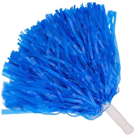 GIUPLOKID Accessori per Il tifo: Palline Colorate, Confezione da 8 Pompon Cheerleading, 25 cm, Multicolore(Blue)