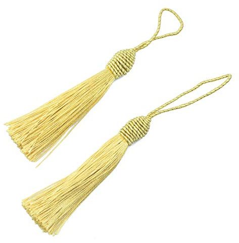 20pcs 6 Zoll Silky Floss Lesezeichen Quasten mit 2 Zoll Kabel Schleife und kleinen chinesischen Knoten für Schmuckherstellung, Souvenir, Lesezeichen, DIY Handwerk Zubehör | Handgemachte Quasten Anhänger mit 5cm Kordelschlaufe,Chinesischem Knoten für Schmuck,Souvenir,Lesezeichen