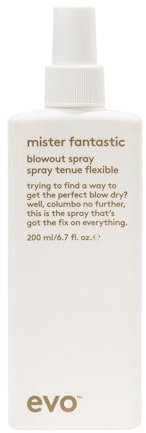 EVO Hitzeschutz-Spray Mister Fantastic, Sprühfestiger für alle Haartypen, Pflegendes Föhnspray für bessere Kämmbarkeit vegan, ohne Sulfate, 200 ml