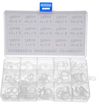 sourcing map 225 Stk. Set Silikon O Ring Kit, Metrische Dichtungsringe Dichtungen Sortiment Weiß