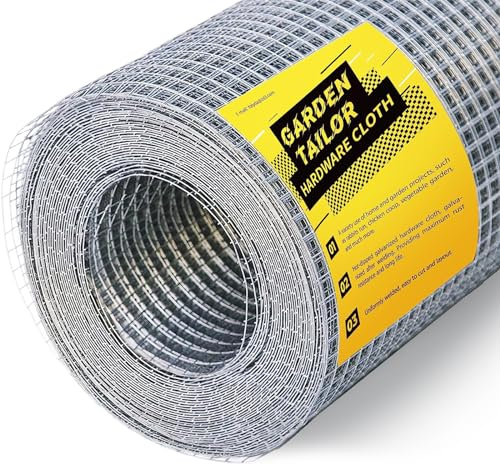 Hardware Cloth 1/4 inch 48 x 50 ft Wire Fencing: Galvanized Welded Garden Fence Roll Square Mesh 23 Gauge Chicken Rabbit Snake Cage Heavy Duty Welding Fencing