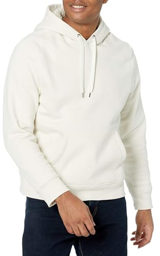 Amazon Essentials Sweat à Capuche avec Doublure Sherpa Homme, Blanc Cassé, M