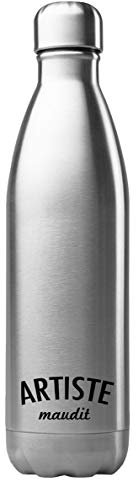 YouDesign Bouteille Gourde Isotherme Acier INOX 500 ML imprimé Citation Artiste maudit G1618