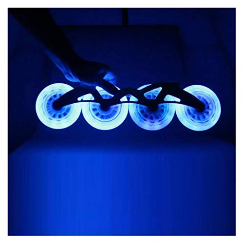 YMYGCC Inliner Rollen Speed ​​Skate Flashing Rad 6 Stück 90A 90mm 100mm 110mm Eisschnelllauf leichte Räder for den Außen- und Innen 94 (Color : Blue 90mm)