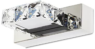 Kwazar Luminaire LED Wandleuchte 3W Wandlampe 230V Indoor Spiegelleuchte IP20 Tageslicht LED Lampe 16cm CRYSTAL.1