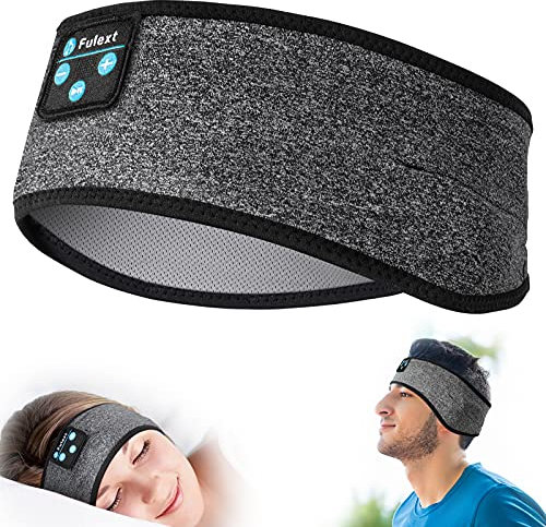 Fulext Sleep Headphones Bluetooth Headband,Sleeping Headphones Sports Headband Headphones, Long Time Play Sleeping Headsets with Built in Speakers Perfect for Workout,Running,Yoga