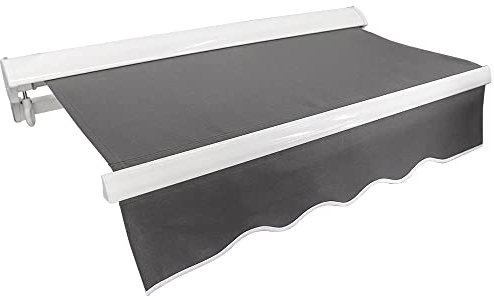 Green Bay Half Cassette Manual Patio Awning Sun Shade Sail Canopy 4x3M Grey