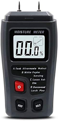 Misuratore di umidità del Legno Rilevatore Digitale LCD retroilluminato Tester di umidità dell'umidità per misurare la Percentuale di Acqua nella Legna da ardere Cavo per Pavimenti in Carta Portatil