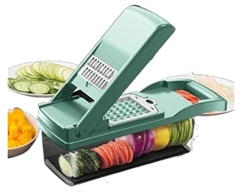Vegetable Cutter Vegetable Shredder Multi-Function Chopper Spiral Vegetable Slicer Potato Onion Shredder with Basket Grater Kitchen Gadget Kitchen and Catering