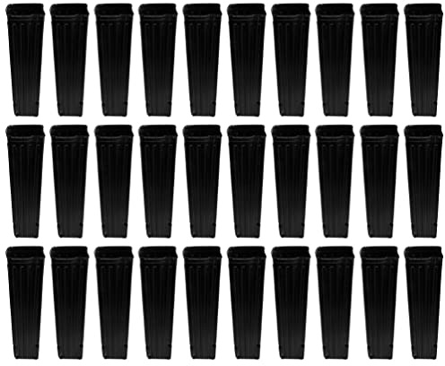 Yardwe Macetas para plántulas de árboles, 60 piezas, reutilizables para viveros profundos, macetas altas para plántulas con orificios de drenaje