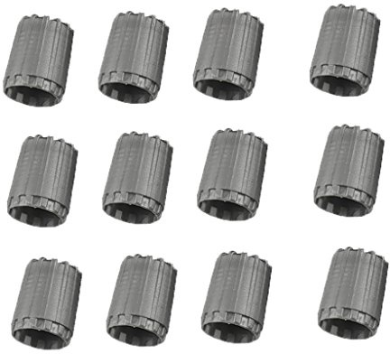 12 Stück Rad Reifen Ventil Stem Caps für TPMS Standard Ventil Grau