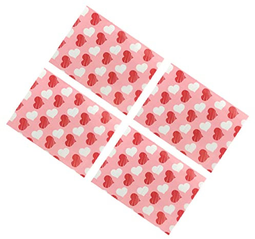 OUNONA 500pcs Creative Sugar Packing Paper for Nougat and Chocolate Cute Candy Wrapper for Party Wedding Birthday Valentine's Day Baking Supplies Biscuit Bags