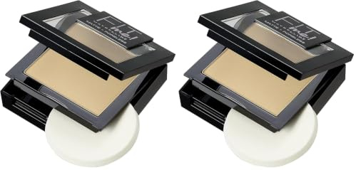 MAYBELLINE New York Fit Me, Polvos Compactos Matificantes y Sin Brillos, Tono 220 Natural Beige, 30 ml (Paquete de 2)