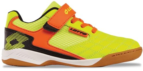 LOTTO Zapatillas Unisex para niños Flitter K, FR Yellow FR Orange, 26 EU