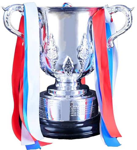 SWAYVES Trofeo Coppa Di Lega Di Calcio Replica con Naa Colori Coppa Dei Campioni Di Calcio Trofei Tifosi Casa Collezione Commemorativa Display Ornamenti/44Cm