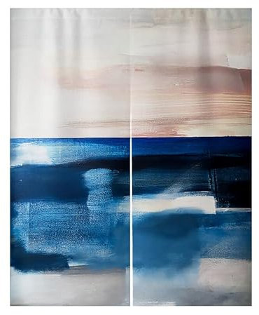 Küchenvorhänge Beige Rosa Blau Scheibengardinen Polyester Vorhänge Kurz Waschbar Raumteiler Vorhang Türvorhang Langlebig Küchenvorhang Kurze Gardinen Verdickung Tür Vorhang 80x120cm